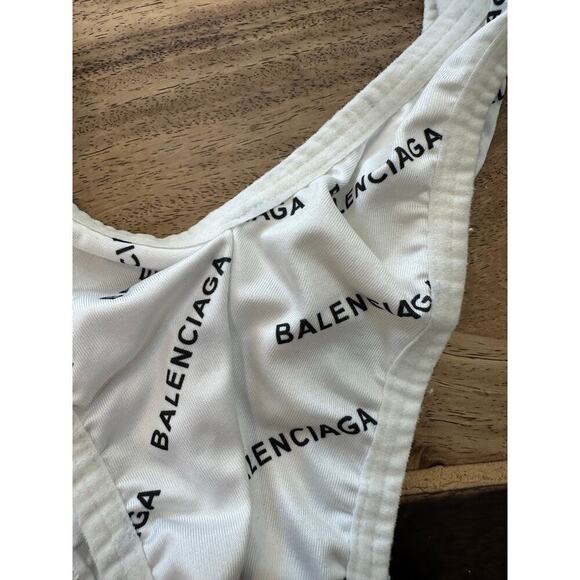 Vintage Balenciaga Women's White Swimwear One Piece Swimsuit Size s performer - Picture 2 of 2